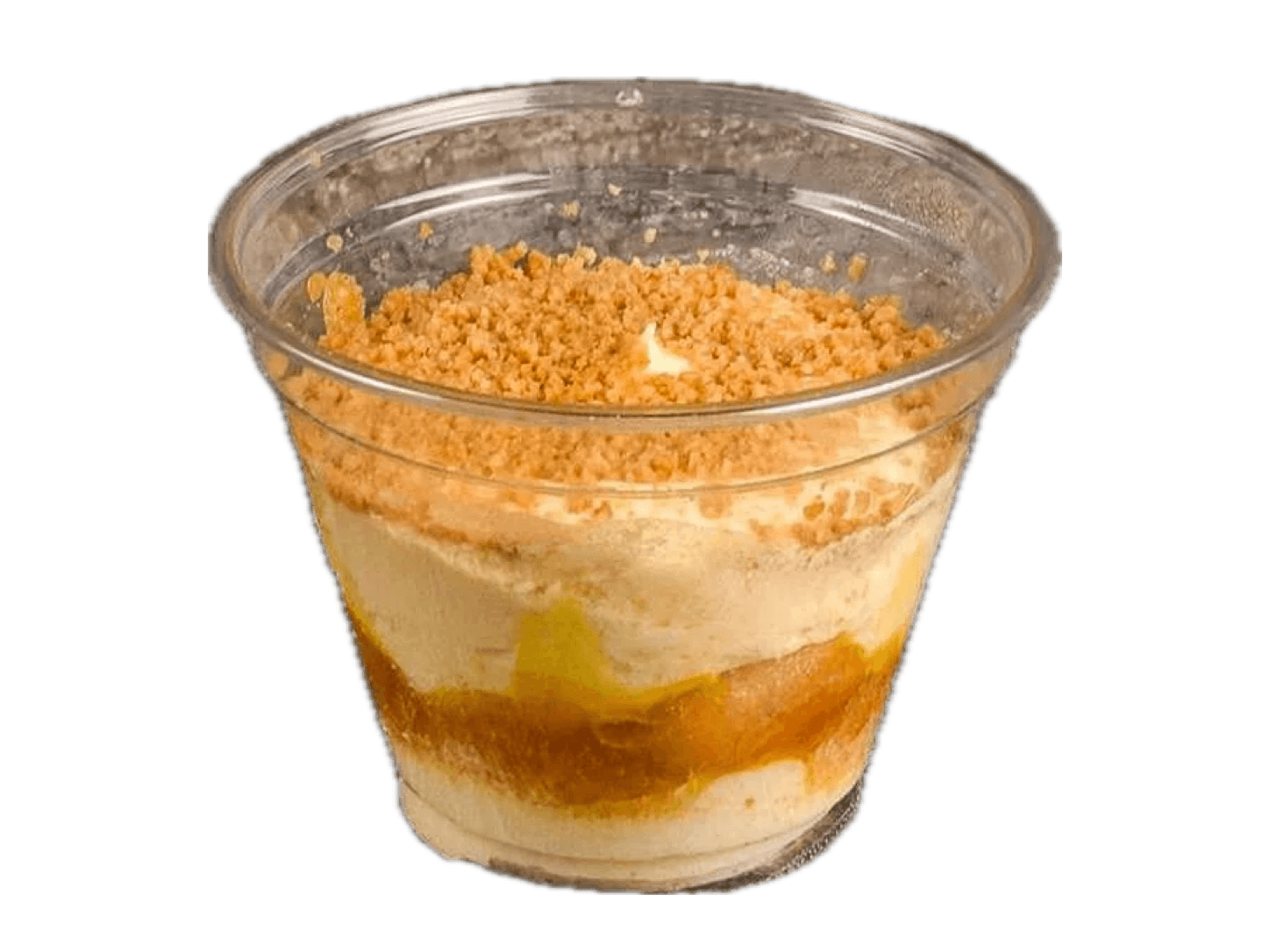 Tiramisu mit Maracuja und Crumble im Becher